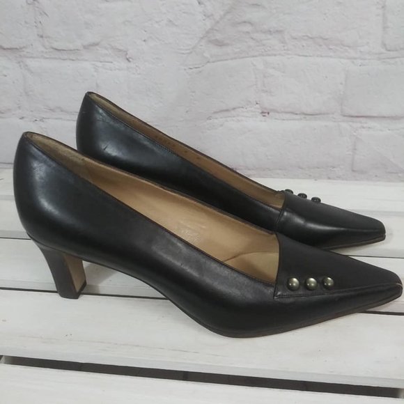 Bottega Venetta Leather Pumps Sz 6B Pointed Toe - Picture 4 of 8